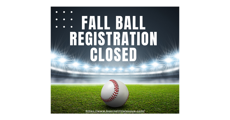 Fall Registration is Now Closed