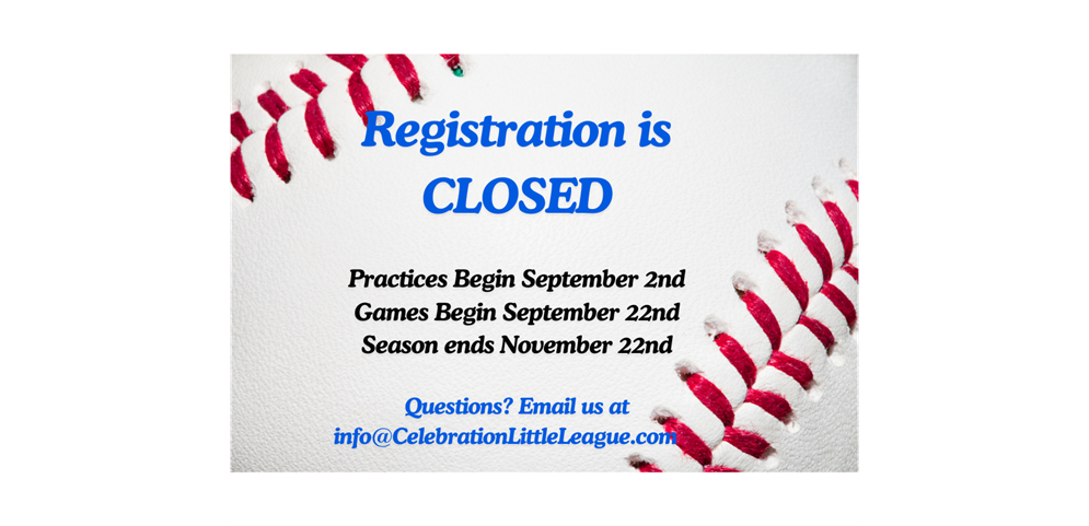 Fall Registration Now Closed